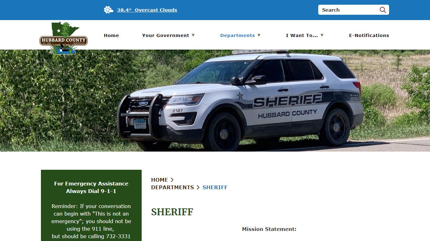 Sheriff - Hubbard County, MN